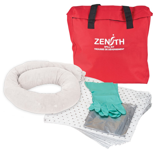 Trousse &eacute;conomique de lutte contre les d&eacute;versements, Huile seulement, Sac, Absorbance de 5 gal. US Equipex