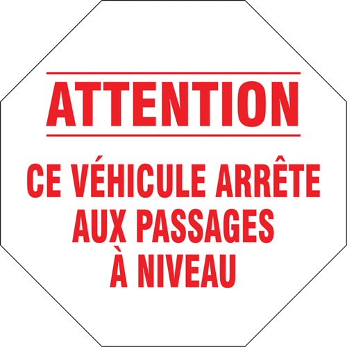 French Traffic Sign, Vinyl, 18" W x 18" H Equipex
