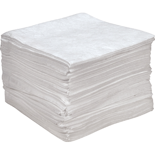 Premium Anti Static Sorbent Pads, Oil Only, 15" x 18", 25 gal. Absorbancy Equipex