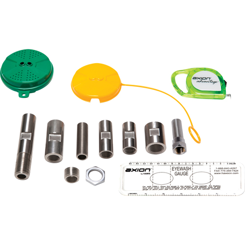 Trousse de mise &agrave; niveau pour douche oculaire/faciale Axion Advantage avec t&ecirc;te de douche oculaire/faciale en plastique ABS vert Equipex