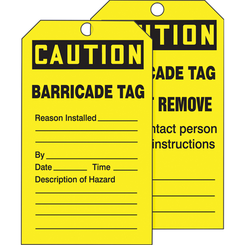 Tags By-The-Roll Safety Tags, Cardstock, 3" W x 6-1/4" H, English Equipex