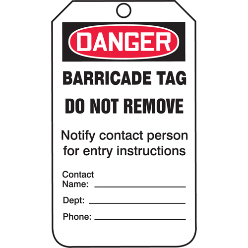 &eacute;tiquettes de s&eacute;curit&eacute;, Plastique, 3-3/8" la x 5-3/4" h, Anglais Equipex
