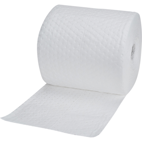 Rouleaux absorbants en fibres fines de calibre industriel, Poids moyen, 150' lo x 15" la, Absorption 25 gal. Equipex