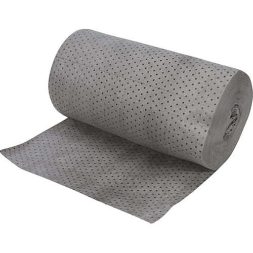 Industrial-Grade Fine Fibre Sorbent Rolls, Heavyweight, 150' L x 30" W, 70 gal. Absorbancy Equipex