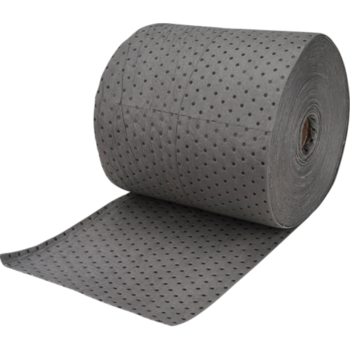 Industrial-Grade Fine Fibre Sorbent Rolls, Heavyweight, 150' L x 15" W, 35 Gal. Absorbancy Equipex