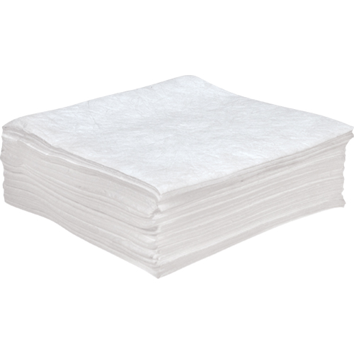 Feuilles absorbantes antistatiques de premi&egrave;re qualit&eacute;, Huile seulement, 30" x 30", 55 gal. d'absorption Equipex