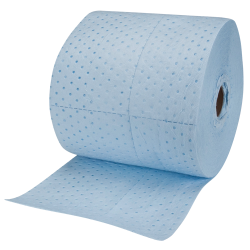Premium Blue Bonded Sorbent Pads, Heavyweight, 150' L x 15" W, 25 gal. Absorbancy Equipex