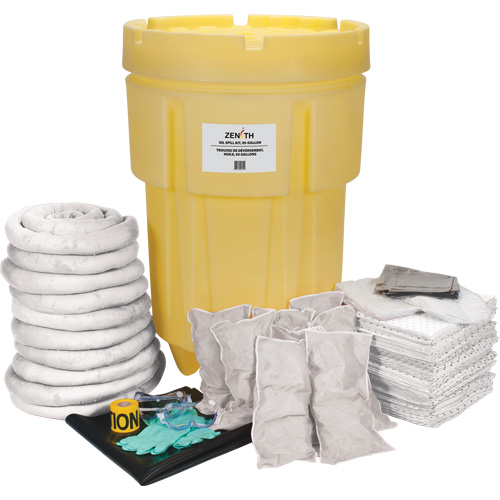 Shop Spill Kit, Oil Only, Drum, 95 US gal. Absorbancy Equipex