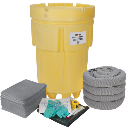 Trousse &eacute;conomique de lutte contre les d&eacute;versements, Universel, Overpack/Baril de r&eacute;cup&eacute;ration, Absorbance de 95 gal. US Equipex