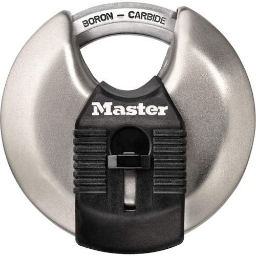 Magnum&reg; Disc Padlock, Silver, Keyed Different, Hardened Steel, 2-3/4" Width Equipex