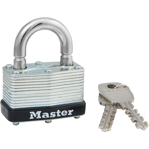 Laminated Padlock, Silver, Keyed Alike, Laminated Steel, 1-3/4" Width Equipex