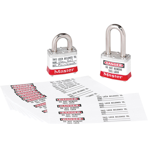 &eacute;tiquettes d'identification &agrave; photo pour cadenas en thermoplastique Zenex Equipex