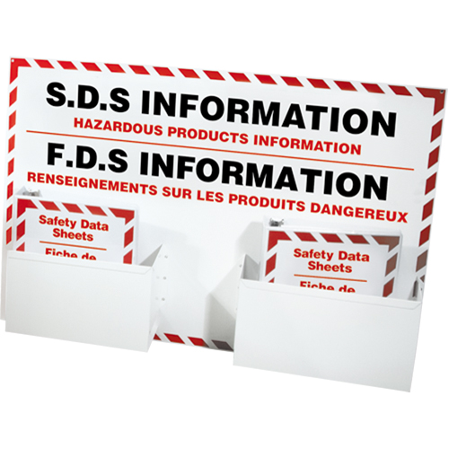 Postes d'information de fiches de donn&eacute;es de s&eacute;curit&eacute;, Anglais & français, Compris reliures Equipex