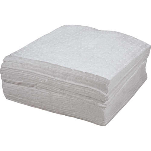 Premium Bonded Sorbent Pads, Oil Only, 15" x 18", 30 gal. Absorbancy Equipex