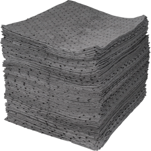 Feuilles absorbantes li&eacute;es de premi&egrave;re qualit&eacute;, Universel, 15" x 18", 25 gal. d'absorption Equipex