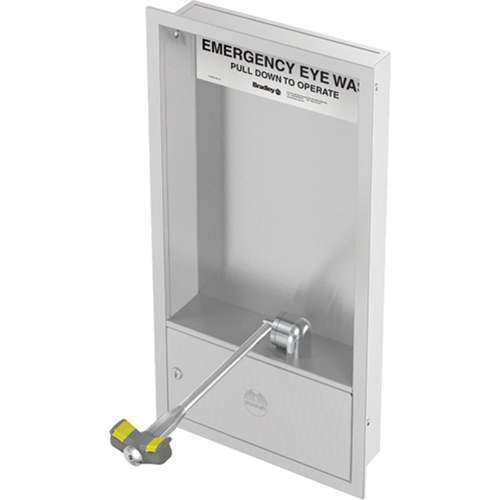 Poste de douche oculaire, Installation Montage mural, Bol Acier inoxydable Equipex