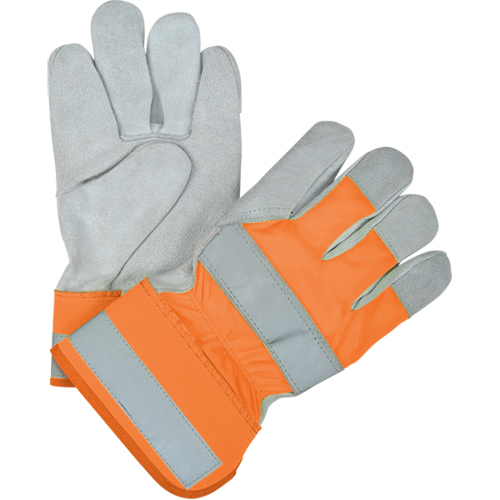 Premium Quality High Visibility Fitters Gloves, Large, Split Cowhide Palm, Thinsulate Inner Lining Equipex