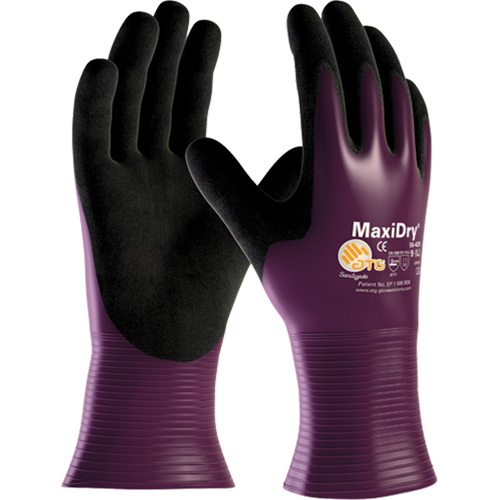 Gants ATG MaxiDry 56-426, 7/Petit, R&ecirc;vetement Nitrile, Calibre 15, Enveloppe en Nylon Equipex