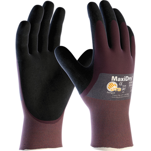 Gants MaxiDry, Moyen, R&ecirc;vetement Mousse de nitrile, Calibre 18, Enveloppe en Nylon Equipex
