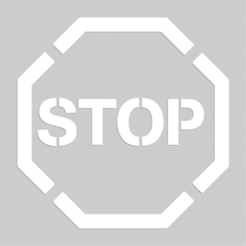 Pochoirs de marquage du sol - Stop, Pictogramme, 20" x 20" Equipex