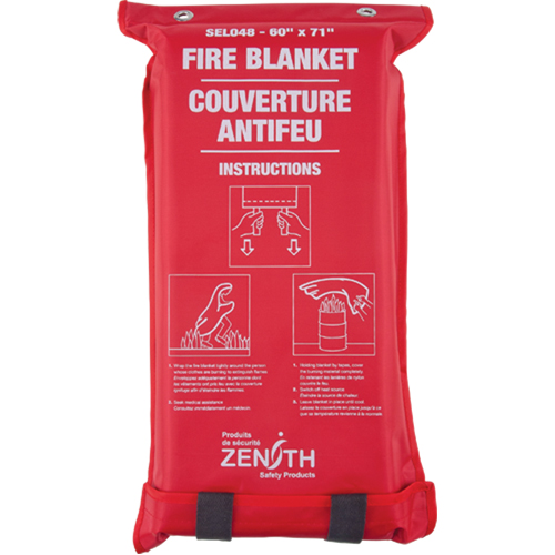 Couverture anti-feu, Fibre de verre, 60"la x 71"lo Equipex