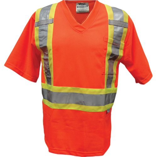 T-shirt de s&eacute;curit&eacute; en maille, Polyester, Petit, Orange Equipex