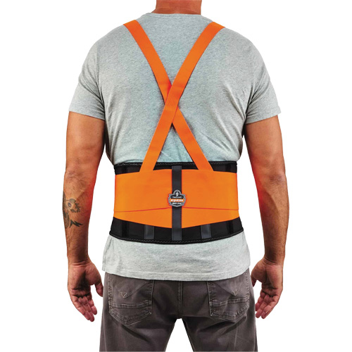 ProFlex 100HV Economy Spandex Hi-Vis Back Support Brace, Elastic, X-Small Equipex