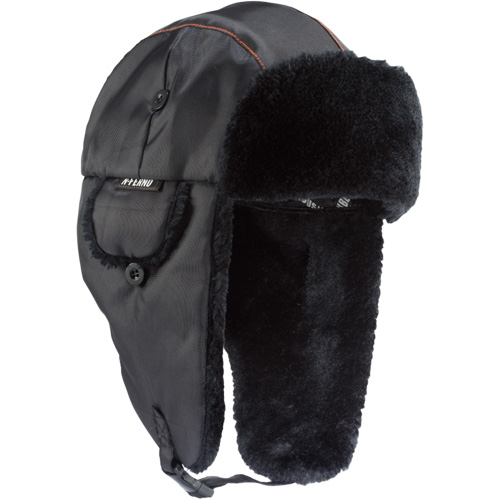 Chapeau de trappeur classique N-Ferno 6802, Doublure en Fourrure synth&eacute;tique, Moyen/Petit, Noir Equipex