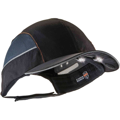 Skullerz&reg; 8960 Long Brim Bump Cap with LED Lighting, Black Equipex
