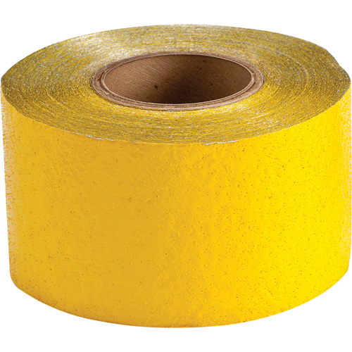 Ruban de marquage temporaire pour la chauss&eacute;e, 4" x 150', R&eacute;tror&eacute;fl&eacute;chissant, Jaune Equipex