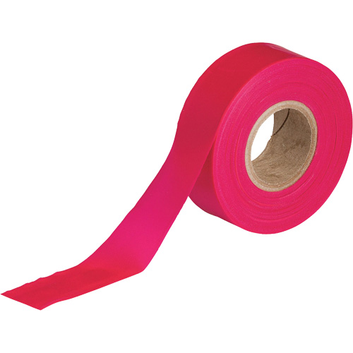 Flagging Tape, 1.188" W x 150' L, Fluorescent Red Equipex