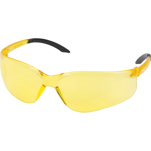 Z2400 Series Safety Glasses, Amber Lens, Anti-Scratch, ANSI Z87+/Meets/Exceeds CSA Z94.3 Equipex