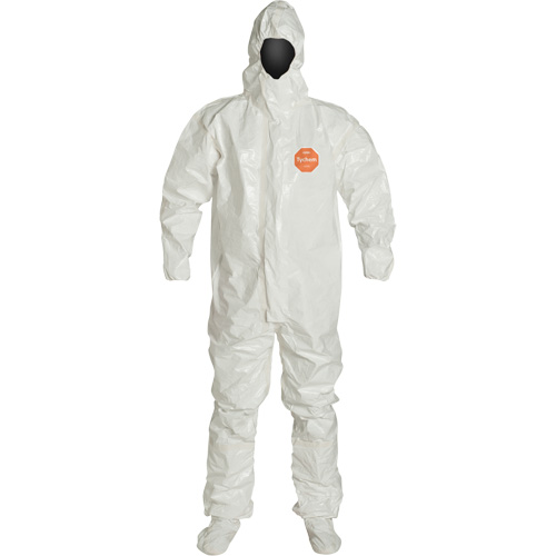Hooded Coveralls, Tychem&reg; 4000, 2X-Large, White Equipex