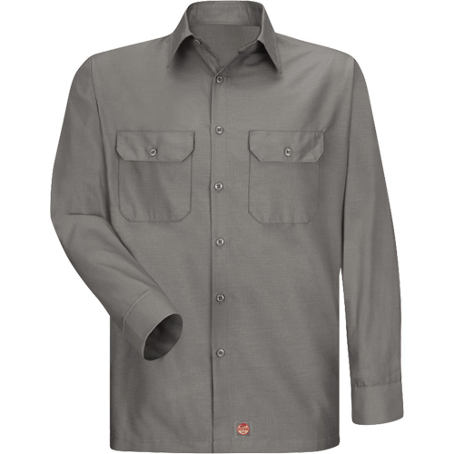 Long Sleeve Ripstop Shirt, Men's, 3X-Large, Grey Equipex