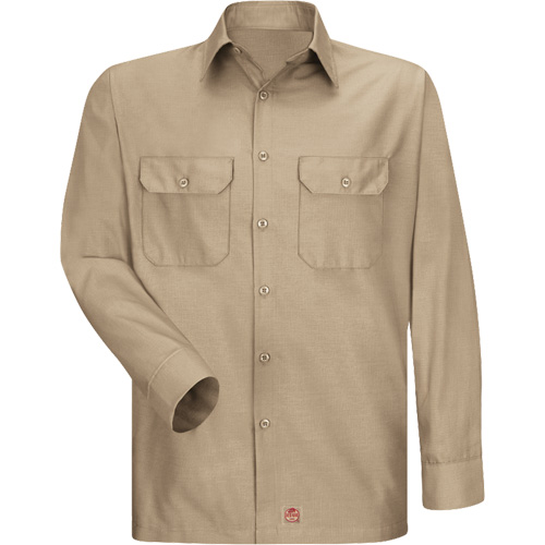 Long Sleeve Ripstop Shirt, Men's, 3X-Large, Khaki Equipex