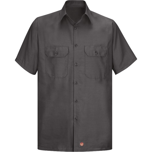 Short Sleeve Ripstop Shirt, Men's, Large (Tall), Charcoal Equipex