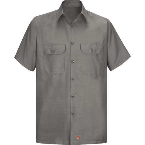 Short Sleeve Ripstop Shirt, Men's, 3X-Large, Grey Equipex