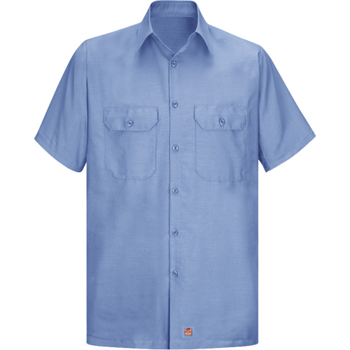 Short Sleeve Ripstop Shirt, Men's, Large (Tall), Blue Equipex