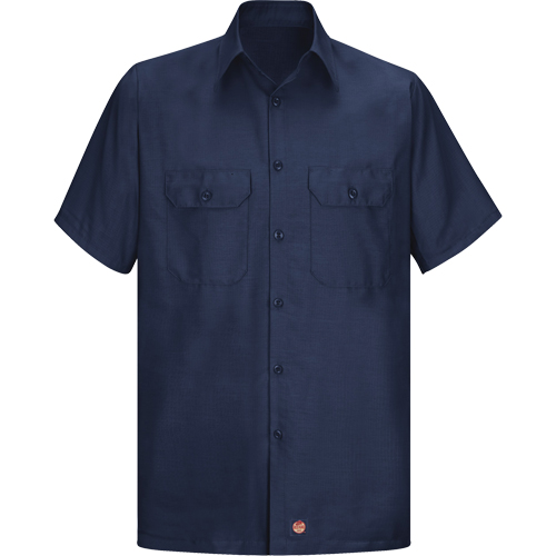Men's Solid Rip Stop Shirt, Men's, Large, Navy Blue Equipex