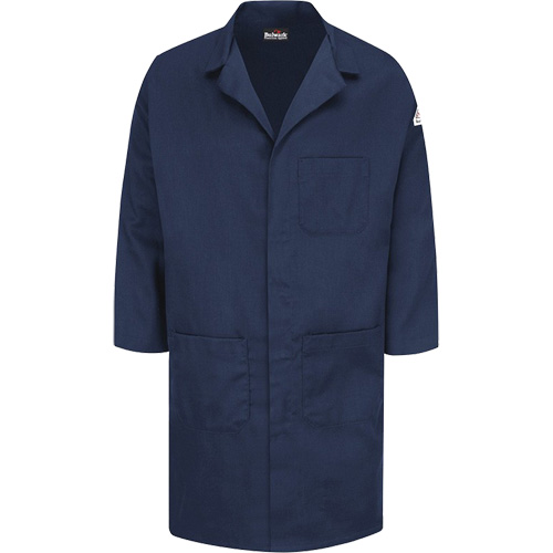 Blouse de laboratoire Excel FR ComforTouch, Coton, Moyen, Bleu marine Equipex