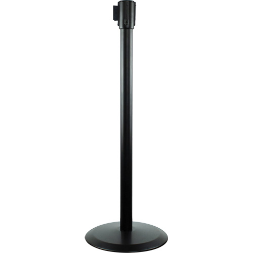 Poteaux recepteurs Slimline TensaBarrier, Hauteur de 38", Noir Equipex