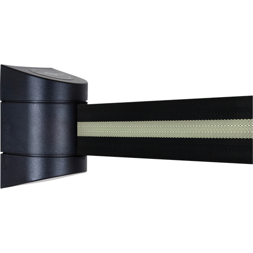 Unit&eacute;s murales Tensabarrier, Plastique, Fixation par vis, 15', Ruban Noir Equipex