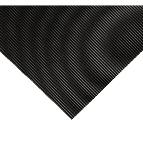 Corrugated Switchboard Matting No.702, 2' W x 3' L, 1/4" Thickness, Black, PVC Equipex