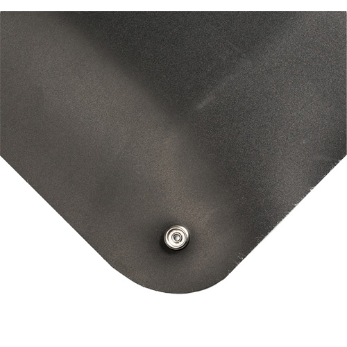 Tapis conducteur d'&eacute;lectricit&eacute; no 786, 3' la x 10' lo x 15/16" &eacute;p, PVC, Lisse, Noir Equipex