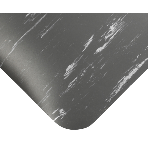 Tapis antimicrobiens Tile-Top Select no 494, Lisse, 3' x 10' x 1/2", Charbon, PVC Equipex
