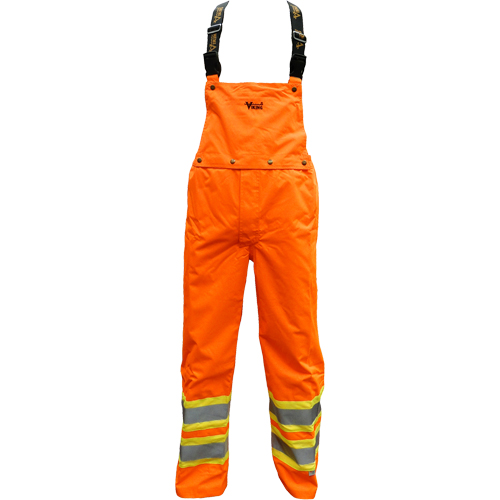 Pantalon de s&eacute;curit&eacute; Journeyman d&eacute;tachable &agrave; bavette, Polyester, Petit, Orange haute visibilit&eacute; Equipex