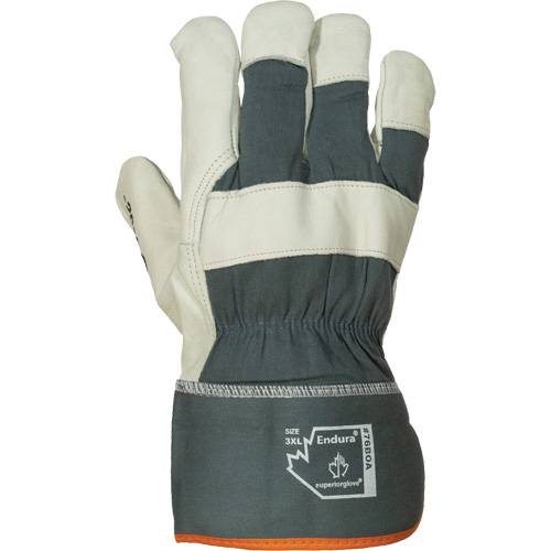 Endura&reg; Winter Fitters Gloves, Large, Grain Cowhide Palm, Boa Inner Lining Equipex