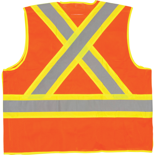 Veste de s&eacute;curit&eacute; d&eacute;tachable en cinq points de premi&egrave;re qualit&eacute;, Orange haute visibilit&eacute;, Grand/T-Grand, Polyester Equipex