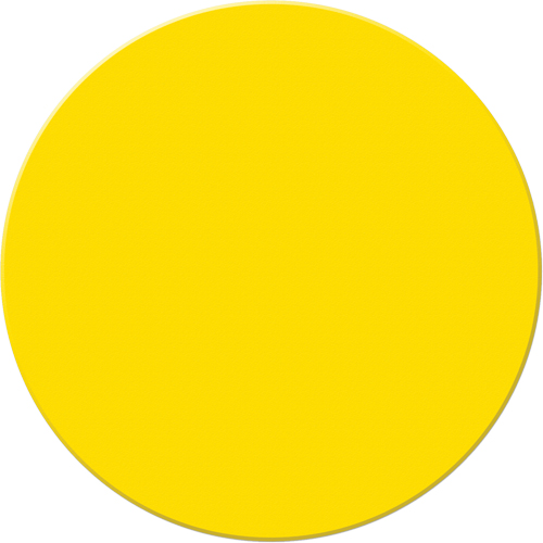 Armor Stripe Lean/5S Markers, Circle, 6" L x 6" W, Yellow, Plastic Equipex