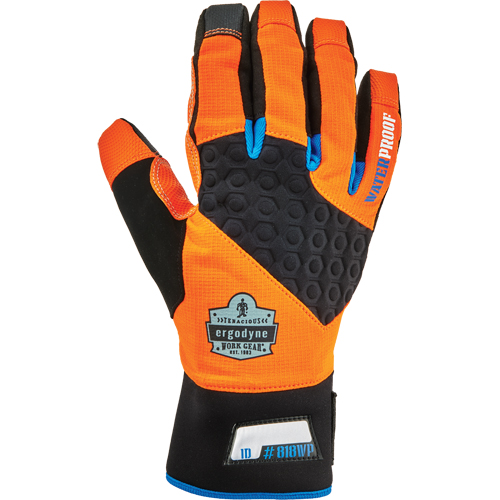 Gants utilitaires thermiques haute visibilit&eacute; performants et &eacute;tanches ProFlex 818WP, Paume Polyur&eacute;thane, Taille Petit Equipex